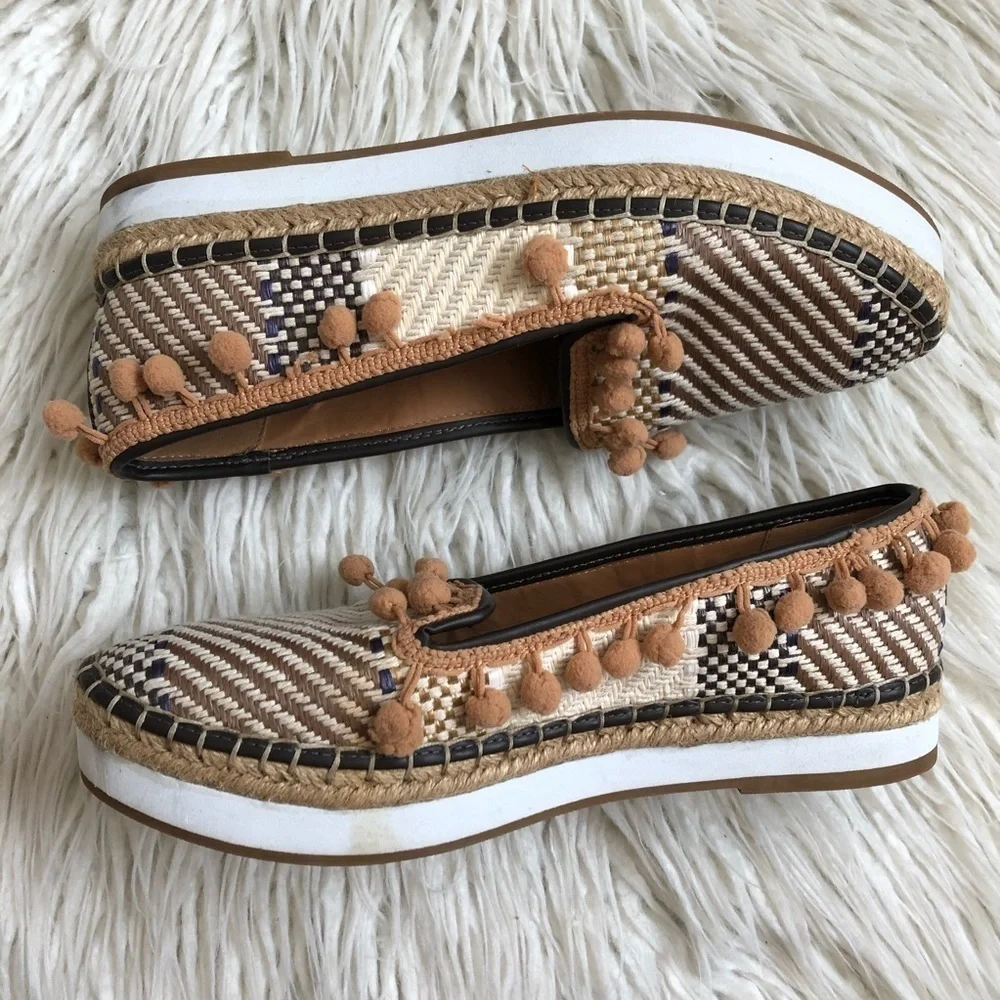 Sondra Roberts Ellie Pompom Platform Espadrille